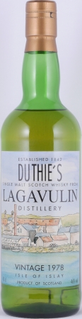 Lagavulin 1978 15 Years Oak Cask R. W. Duthie Islay Single Malt Scotch Whisky 46,0%