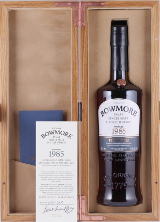 Bowmore 1985 27 Years Bourbon and Sherry Cask Feis Ile 2012 Limited Edition Islay Single Malt Scotch Whisky Cask Strength 52,3%