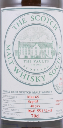 Glenfarclas 1965 40 Years SMWS Sherry Cask No. 1.129 Highland Single Malt Scotch Whisky 55,1%