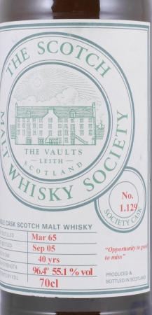 Glenfarclas 1965 40 Years SMWS Sherry Cask No. 1.129 Highland Single Malt Scotch Whisky 55,1%