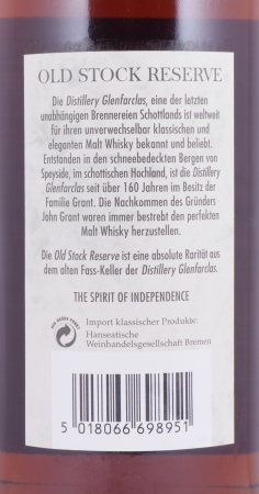 Glenfarclas 1969 34 Years Sherry Cask No. 2895 Old Stock Reserve Vintage Selection Highland Single Malt Scotch Whisky 40.7%