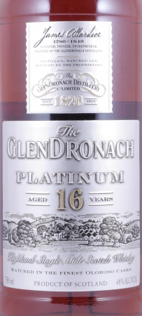 Glendronach Platinum 16 Years Oloroso Sherry Casks First Release 2012 Highland Single Malt Scotch Whisky 48,0%