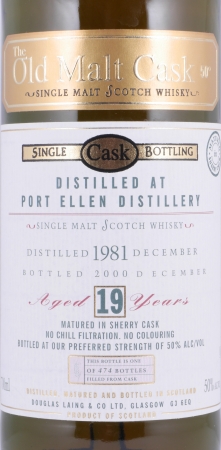 Port Ellen 1981 19 Years Sherry Cask Douglas Laing Old Malt Cask Islay Single Malt Scotch Whisky 50.0%