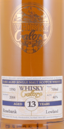 Rosebank 1990 13 Years Sherry Cask Duncan Taylor Whisky Galore Rare Aged Lowland Single Malt Scotch Whisky 46.0%