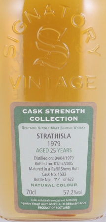 Strathisla 1979 25 Years Refill Sherry Butt Cask No. 1533 Signatory Cask Strength Speyside Single Malt Scotch Whisky 57,2%