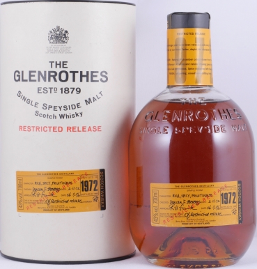 Glenrothes 1972 23 Years Sherry Cask Restricted Release Speyside Single Malt Scotch Whisky 43,0%