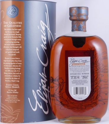 Elijah Craig 1991 18 Years Single Barrel No. 2964 Kentucky Straight Bourbon Whiskey 45.0%