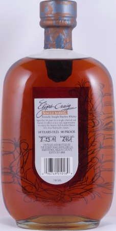 Elijah Craig 1991 18 Years Single Barrel No. 2964 Kentucky Straight Bourbon Whiskey 45.0%