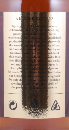 Springbank 21 Years A Legend Returns Limited Edition 2013 Bourbon and Sherry Casks Campbeltown Single Malt Scotch Whisky 46,0%