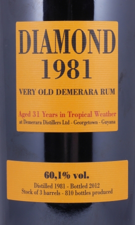 Velier Diamond 1981 31 Years Cask # 10537-10536-10539 Very Old Demerara Guyana Rum 60,1%