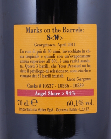 Velier Diamond 1981 31 Years Cask # 10537-10536-10539 Very Old Demerara Guyana Rum 60,1%