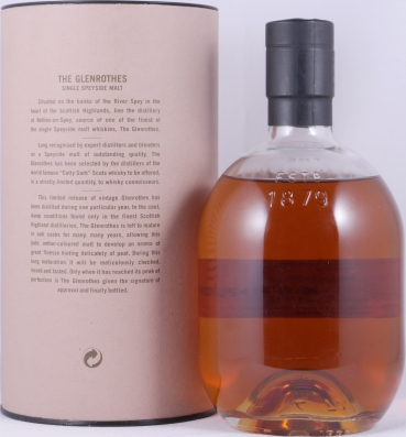 Glenrothes 1979 14 Years Vintage Limited Edition Speyside Single Malt Scotch Whisky 43,0%