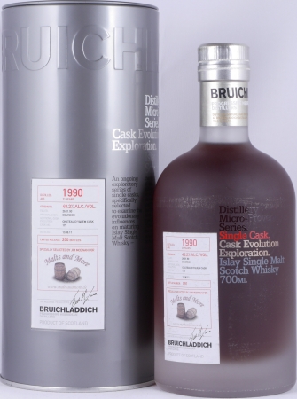 Bruichladdich 1990 21 Years Bourbon/ Chateau D Yquem Cask No. 173 Micro-Provenance Islay Single Malt Scotch Whisky 48.2%