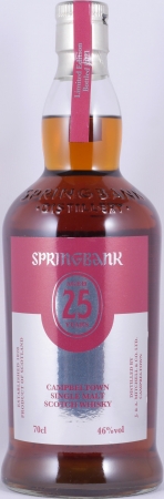 Springbank 25 Years Limited Edition Release 2021 Campbeltown Single Malt Scotch Whisky 46,0%