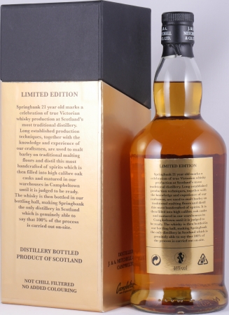 Springbank 21 Years Limited Edition 2015 Bourbon and Sherry Casks Campbeltown Single Malt Scotch Whisky 46,0%