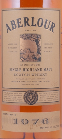 Aberlour 1976 22 Years First Fill American Oak Bourbon Casks Limited Edition Highland Single Malt Scotch Whisky 43,0%