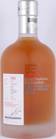 Bruichladdich 1992 23 Years Fresh Bourbon Cask No. 12/210 048 Micro-Provenance Islay Single Malt Scotch Whisky 52,0%