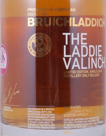 Bruichladdich 1990 25 Years Bourbon/Calvados Cask No. 013 R12/048 The Laddie Crew Valinch No. 16 Islay Single Malt Scotch Whisky 47.2%