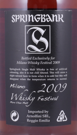 Springbank 1996 13 Years Fino Sherry Cask No. 264 Campbeltown Single Malt Scotch Whisky Cask Strength 57,1%