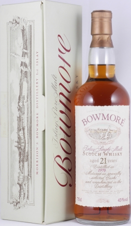 Bowmore 1970 21 Years Specially Selected Casks Cream Seagull Label Islay Single Malt Scotch Whisky 43,0%