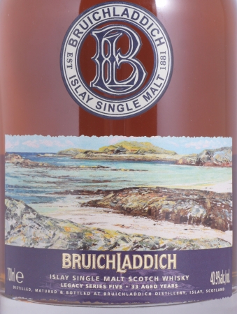 Bruichladdich Legacy Series Five 33 Years Islay Single Malt Scotch Whisky Cask Strength 40.9%