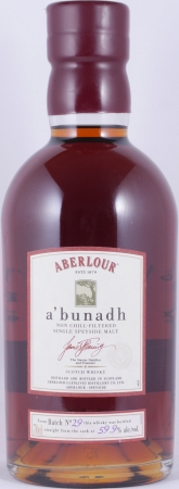 Aberlour A bunadh Batch No. 29 Oloroso Sherry Butts Speyside Single Malt Scotch Whisky Cask Strength 59,9%