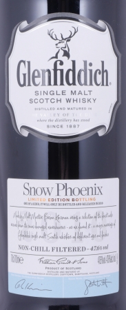 Glenfiddich Snow Phoenix 2010 Limited Edition Bottling Speyside Single Malt Scotch Whisky 47.6%