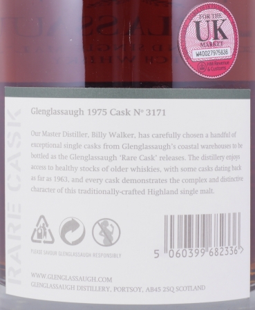 Glenglassaugh 1975 40 Years Pedro Ximenez Sherry Hogshead Cask No. 3171 Highland Single Malt Scotch Whisky 40.2%