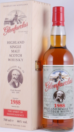 Glenfarclas 1988 28 Years Sherry Casks Nos. 6867, 6982, 6987, 6988 Edition No. 20 James Clerk Maxwell Highland Single Malt Scotch Whisky 46.0%