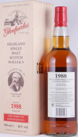 Glenfarclas 1988 28 Years Sherry Casks Nos. 6867, 6982, 6987, 6988 Edition No. 20 James Clerk Maxwell Highland Single Malt Scotch Whisky 46,0%