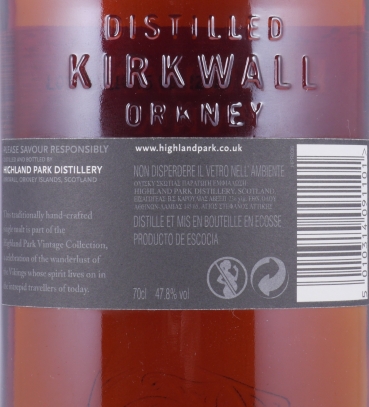 Highland Park 1978 33 Years Vintage Collection Orkney Islands Single Malt Scotch Whisky 47.8%