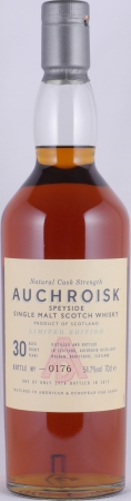 Auchroisk 30 Years American and European Oak Casks Special Release 2012 Speyside Single Malt Scotch Whisky Cask Strength 54.7%