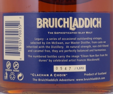 Bruichladdich Legacy Series Three 35 Years Islay Single Malt Scotch Whisky Cask Strength 40,7%