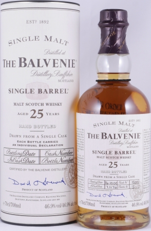 Balvenie 1974 25 Years Single Barrel Oak Cask No. 15015 Highland Single Malt Scotch Whisky 46.9%