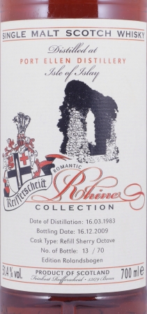 Port Ellen 1983 26 Years Refill Sherry Octave Cask No. 611760 Romantic Rhine Islay Single Malt Scotch Whisky 51,4%