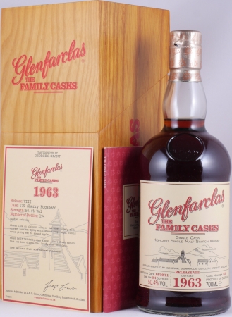 Glenfarclas 1963 48 Years The Family Casks First Fill Sherry Hogshead Cask No. 179 Highland Single Malt Scotch Whisky 50,4%