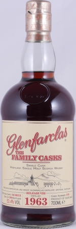 Glenfarclas 1963 48 Years The Family Casks 1st Fill Sherry Hogshead Cask No. 179 Highland Single Malt Scotch Whisky 50.4%