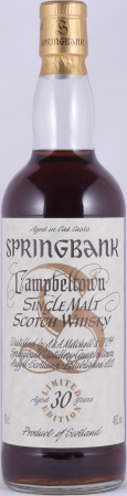 Springbank 30 Years Sherry Casks Limited Millennium Edition No. 2 Campbeltown Single Malt Scotch Whisky 46.0%