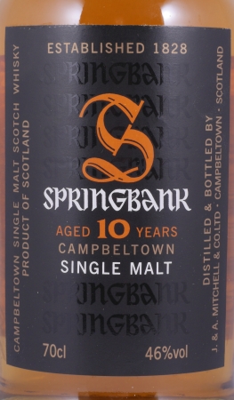 Springbank 10 Years Bourbon and Sherry Casks Release 2012 Black Label Campbeltown Single Malt Scotch Whisky 46.0%