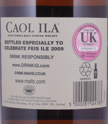 Caol Ila 1996 12 Years European Oak Sherry Cask No. 19313 Feis Ile 2009 Limited Edition Islay Single Malt Scotch Whisky 58.0%