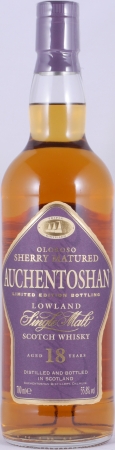 Auchentoshan 18 Years Oloroso Sherry Matured Limited Edition 2006 Bottling Lowland Single Malt Scotch Whisky 55.8%