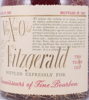 Very Xtra Old Fitzgerald 1957 10 Years Stitzel-Weller Kentucky Straight Bourbon Whiskey 45.0% / 90 Proof