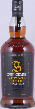 Springbank 1996 12 Years Amontillado Sherry Cask No. 256 Campbeltown Single Malt Scotch Whisky Cask Strength 56.0%