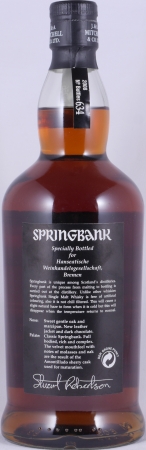 Springbank 1996 12 Years Amontillado Sherry Cask No. 256 Campbeltown Single Malt Scotch Whisky Cask Strength 56.0%