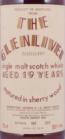 Glenlivet 19 Years Sherry Wood Half Moon First Collection Moon Import Speyside Single Malt Scotch Whisky 55,0%