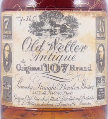 Old Weller Antique 7 Years The Original 107 Brand No. Y-365 Stitzel-Weller Kentucky Straight Bourbon Whiskey 53.5%