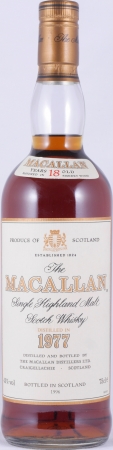 Macallan 1977 18 Years bottled in 1996 Sherry Wood Highland Single Malt Scotch Whisky 43.0%