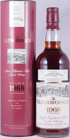 Glendronach 1968 25 Years Sherry Casks Highland Single Malt Scotch Whisky 43.0%