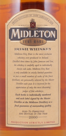 Midleton Very Rare 2000 Limited Edition Blended Irish Whiskey 40,0%