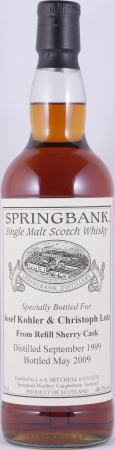 Springbank 1999 9 Years Refill Sherry Cask Private Bottling Campbeltown Single Malt Scotch Whisky 46,5%